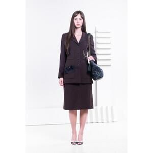 Chanel Vintage Brown Jacket and Skirt Set